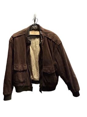 Global Identity Men's Brown Suede Bomber Jacket
